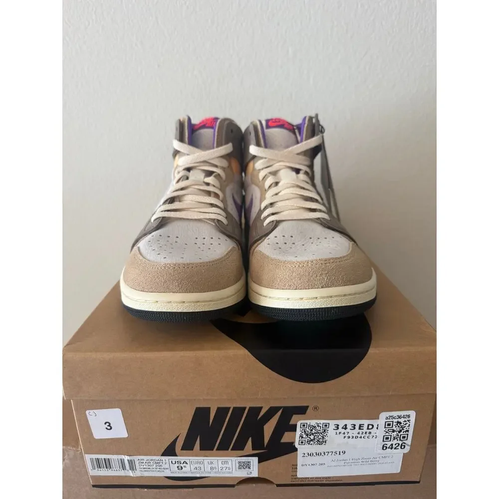 Air Jordan 1 High Zoom CMFT 2 Palomino Wild Berry Men’s Size 9.5